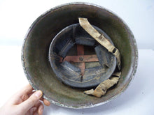 Load image into Gallery viewer, Original WW2 British Army Mk3 Turtle Army Fire Department Helmet &amp; Liner - The Militaria Shop
