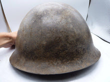 Load image into Gallery viewer, Original WW2 British / Canadian Army Mk3 High Rivet Turtle Army Combat Helmet - The Militaria Shop
