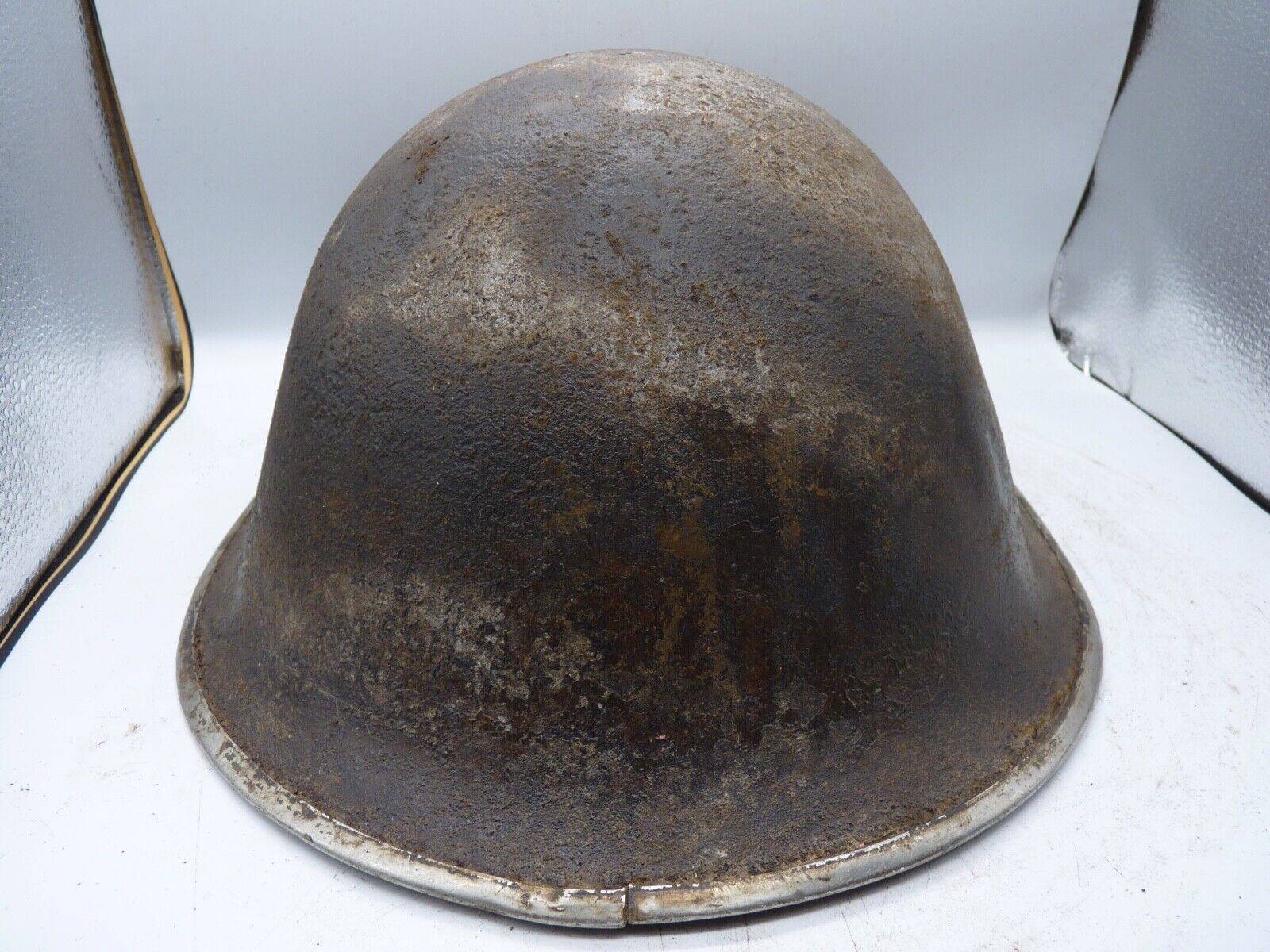 Original WW2 British / Canadian Army Mk3 High Rivet Turtle Army Combat Helmet - The Militaria Shop