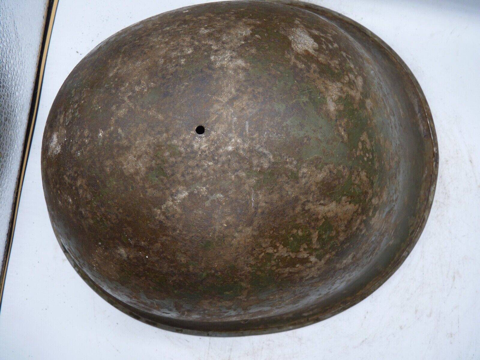 Original WW2 British / Canadian Army Mk3 High Rivet Turtle Army Combat Helmet - The Militaria Shop