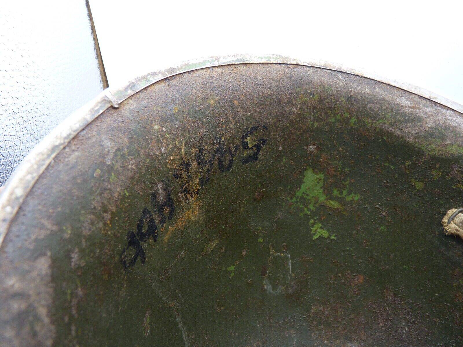 Original WW2 British / Canadian Army Mk3 High Rivet Turtle Army Combat Helmet - The Militaria Shop