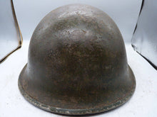 Load image into Gallery viewer, Original WW2 British / Canadian Army Mk3 High Rivet Turtle Army Combat Helmet - The Militaria Shop
