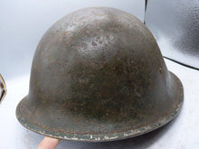 Load image into Gallery viewer, Original WW2 British / Canadian Army Mk3 High Rivet Turtle Army Combat Helmet - The Militaria Shop
