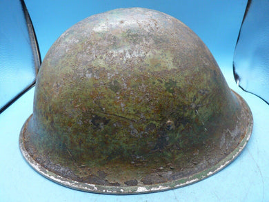 Original WW2 British / Canadian Army Mk3 High Rivet Turtle Army Combat Helmet - The Militaria Shop