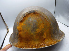 Load image into Gallery viewer, Original WW2 British / Canadian Army Mk3 High Rivet Turtle Army Combat Helmet - The Militaria Shop
