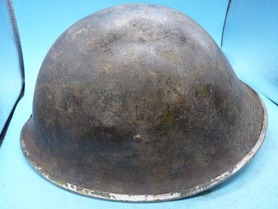 Original WW2 British / Canadian Army Mk3 High Rivet Turtle Army Combat Helmet - The Militaria Shop