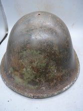 Load image into Gallery viewer, Original WW2 British / Canadian Army Mk3 High Rivet Turtle Army Combat Helmet - The Militaria Shop
