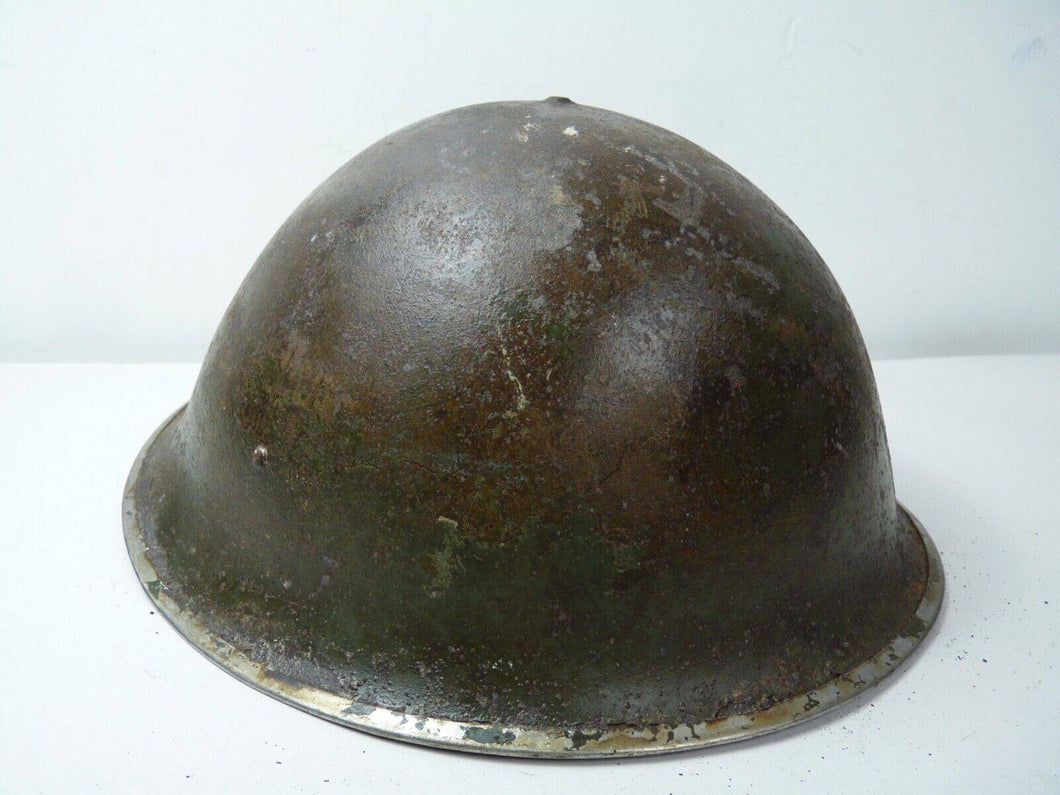 Original WW2 British / Canadian Army Mk3 High Rivet Turtle Army Combat Helmet - The Militaria Shop