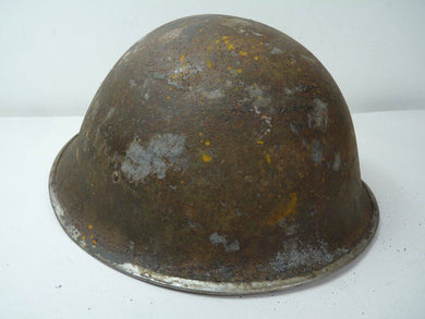 Original WW2 British / Canadian Army Mk3 High Rivet Turtle Army Combat Helmet - The Militaria Shop