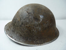 Load image into Gallery viewer, Original WW2 British / Canadian Army Mk3 High Rivet Turtle Army Combat Helmet - The Militaria Shop
