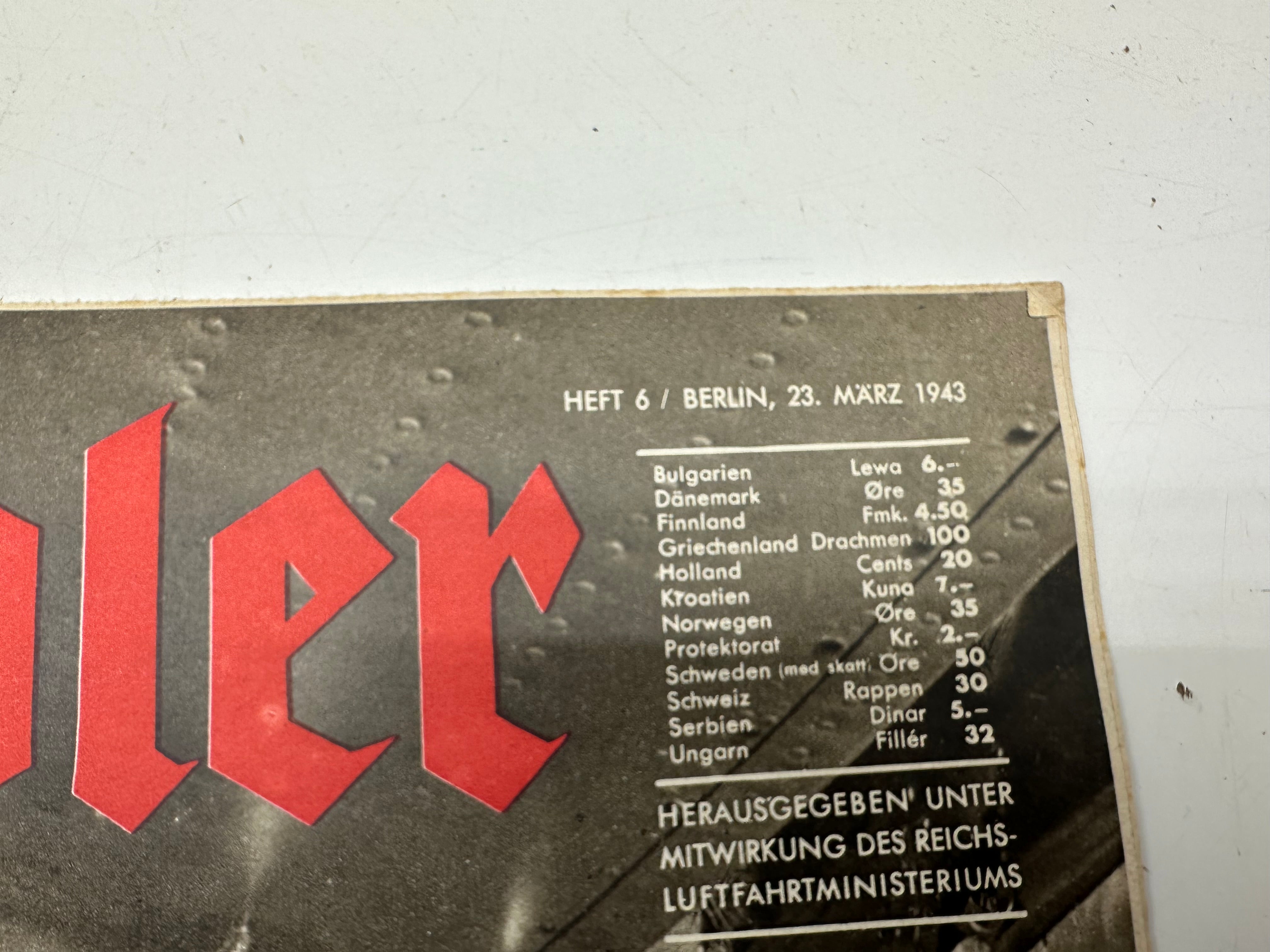 Original WW2 German Army Der Adler Propaganda Magazine - 23rd March 1943 - The Militaria Shop