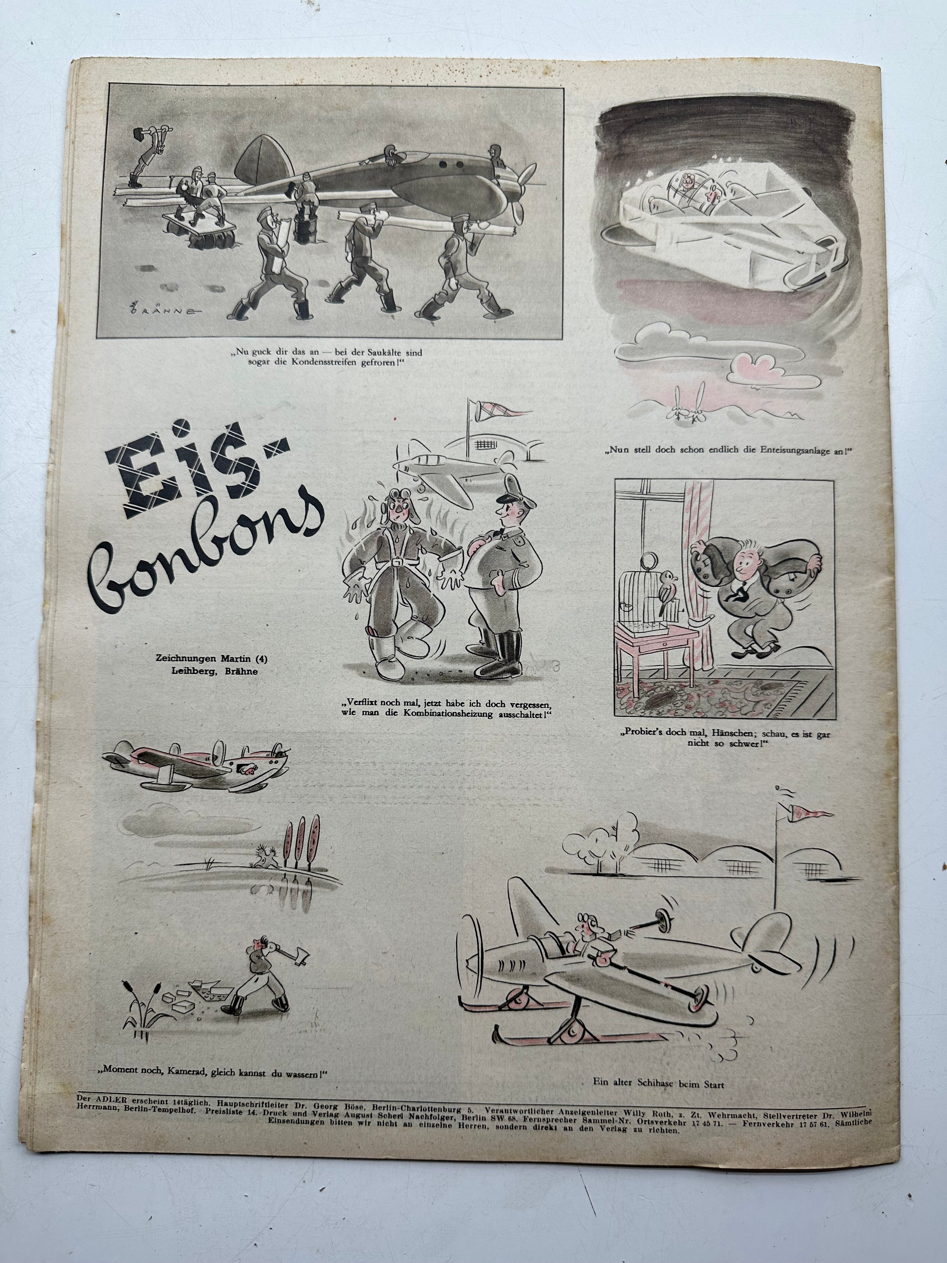 Original WW2 German Army Der Adler Propaganda Magazine - 23rd March 1943 - The Militaria Shop