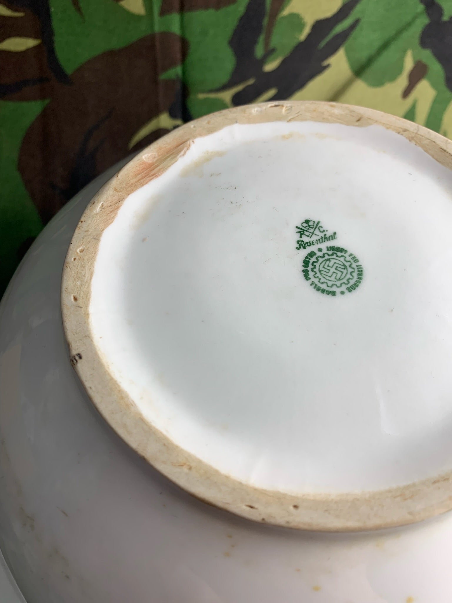 Original WW2 German Army Mess Hall Service Bowl - DAF - The Militaria Shop