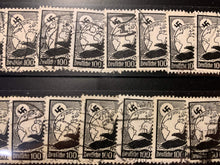 Load image into Gallery viewer, Original WW2 German Deutsche Reich 100 Luftpost Postage Stamp (Black) - The Militaria Shop
