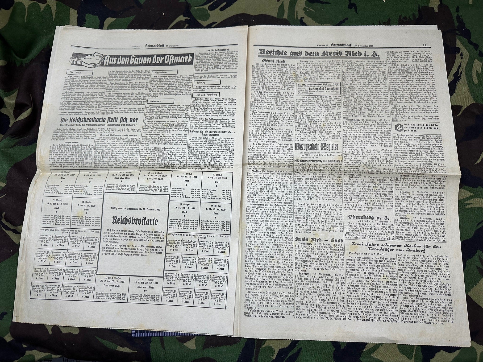 Original WW2 German Heimatblatt Political Newspaper - 29th September 1939 - The Militaria Shop