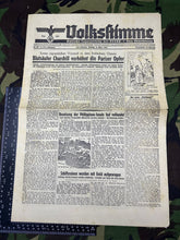 Charger l'image dans la galerie, Original WW2 German NSDAP VOLKSSTIMME Political Newspaper - 6th March 1942 - The Militaria Shop
