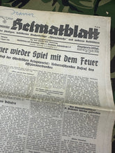 Lade das Bild in den Galerie-Viewer, Original WW2 German Party Heimatblatt Political Newspaper - 18th August 1938 - The Militaria Shop
