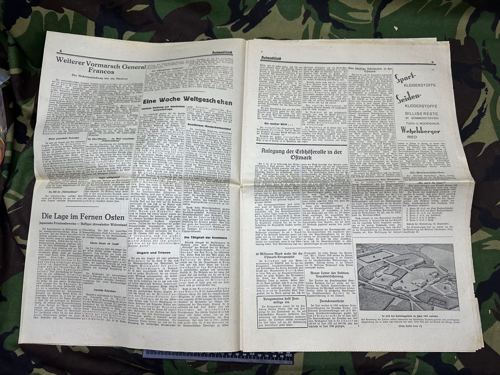 Original WW2 German Party Heimatblatt Political Newspaper - 18th August 1938 - The Militaria Shop