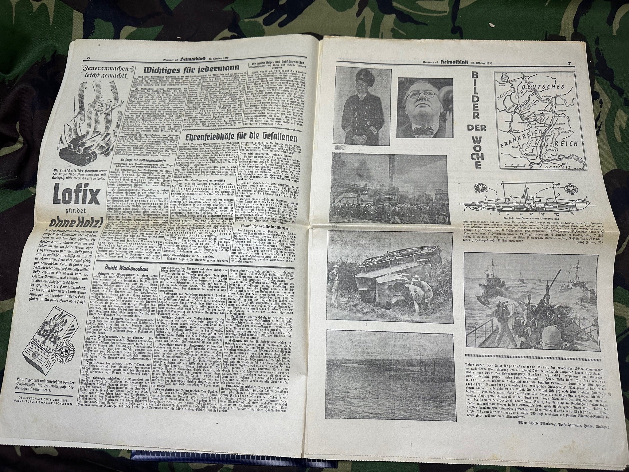 Original WW2 German Party Heimatblatt Political Newspaper - 27th October 1939 - The Militaria Shop