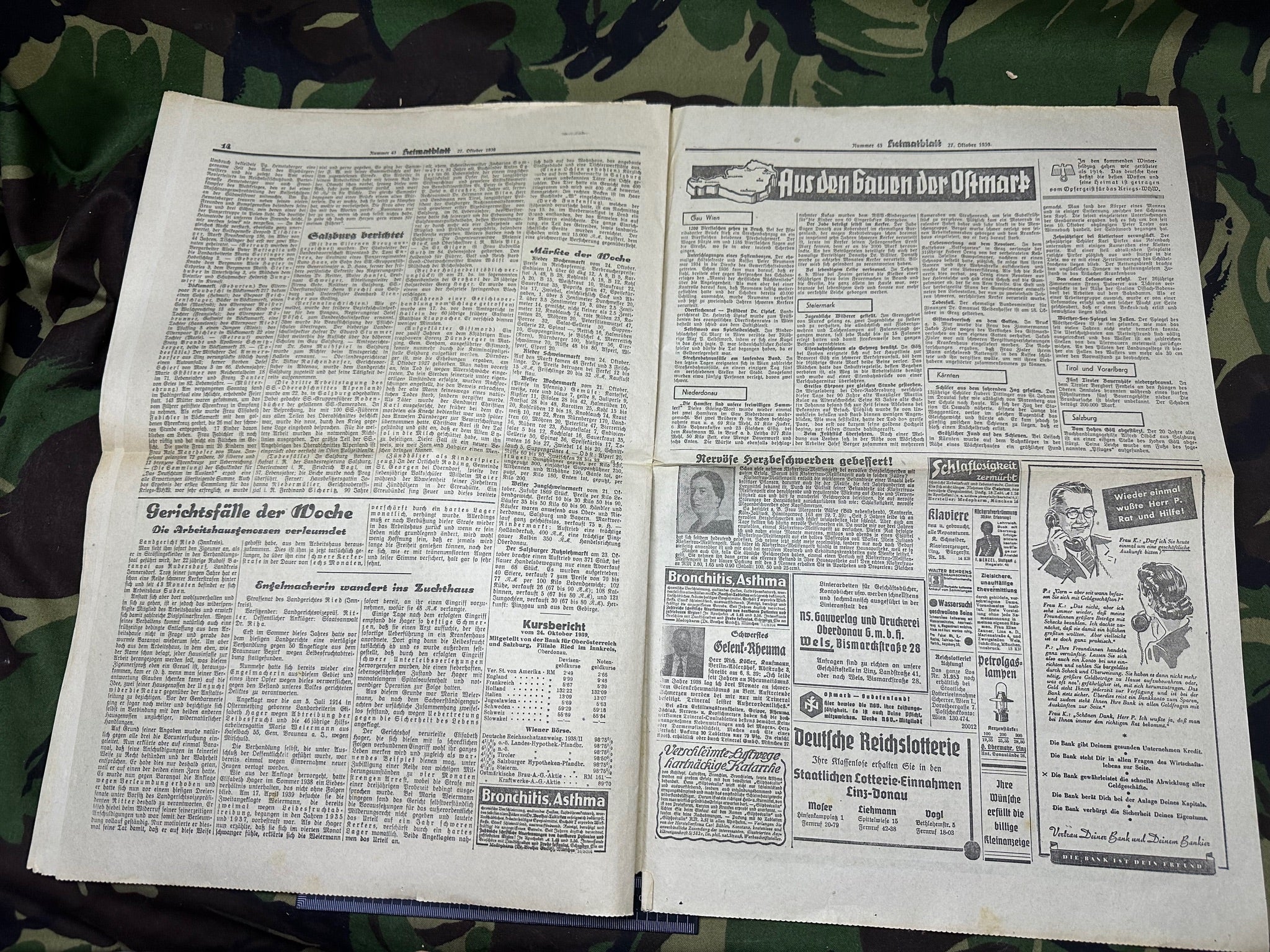 Original WW2 German Party Heimatblatt Political Newspaper - 27th October 1939 - The Militaria Shop