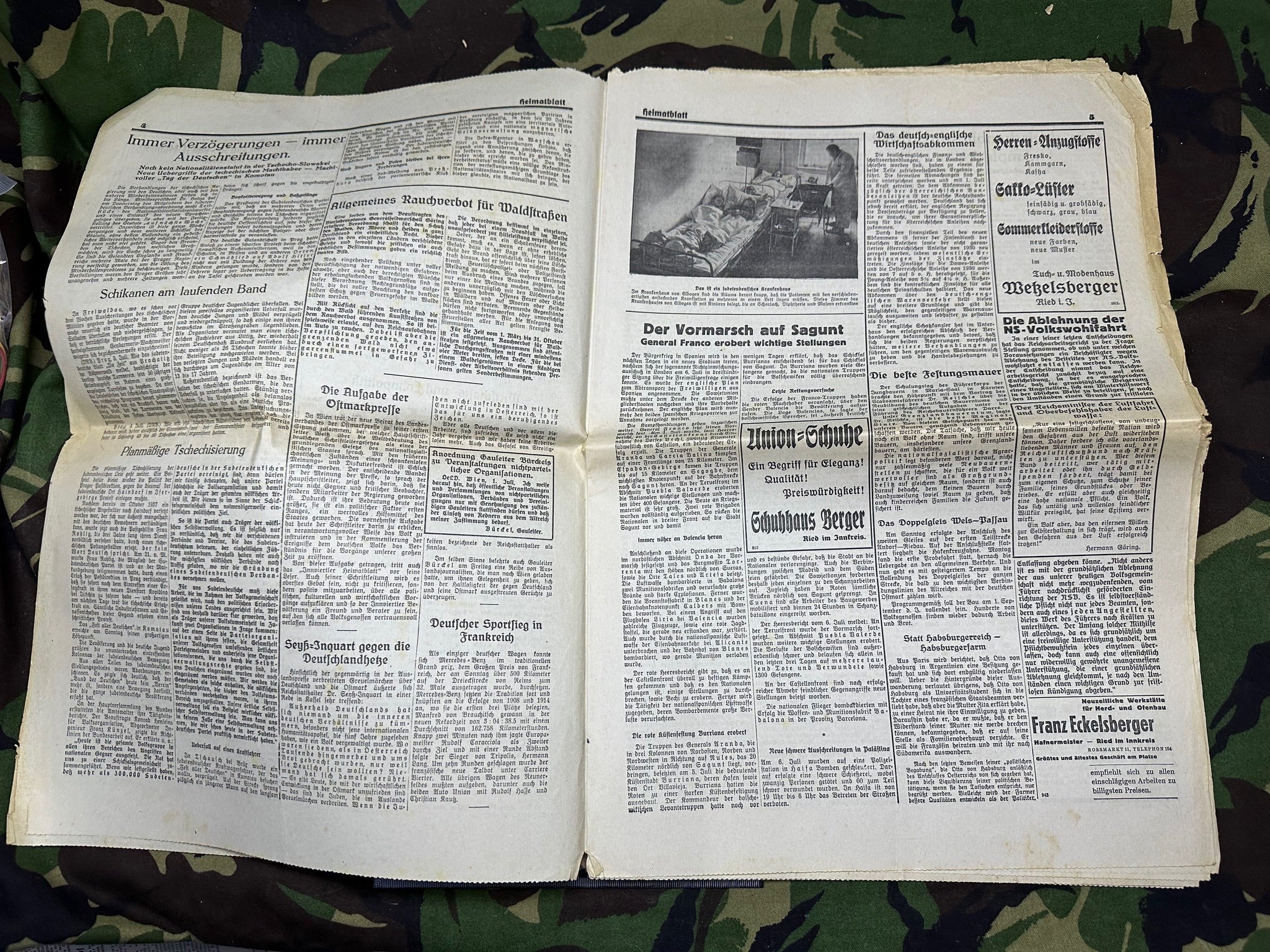 Original WW2 German Party Heimatblatt Political Newspaper - 7th July 1938 - The Militaria Shop