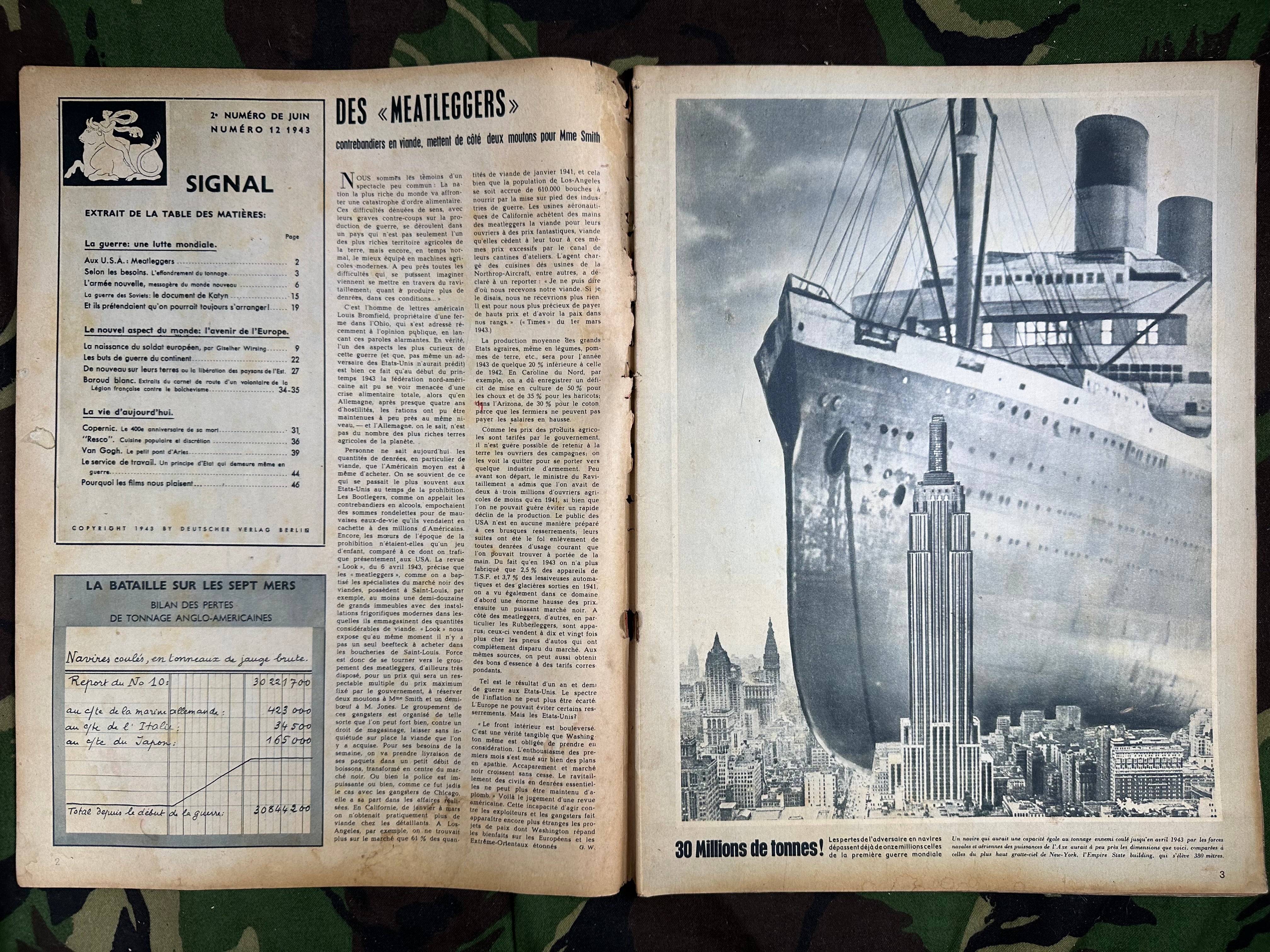 Original WW2 German Signal Magazine - June 1943 - The Militaria Shop