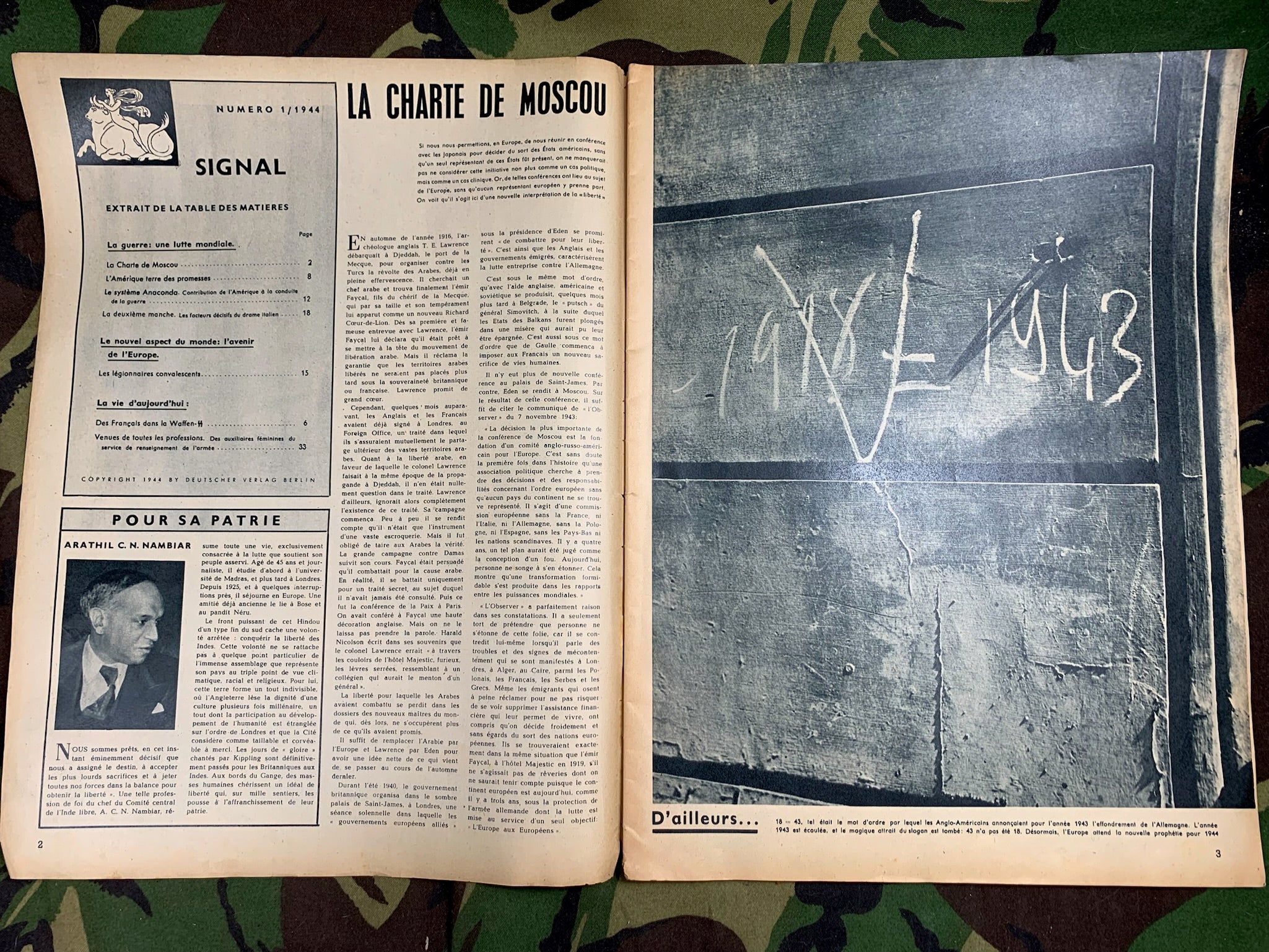 Original WW2 German Signal Magazine - No.1 1944 - The Militaria Shop