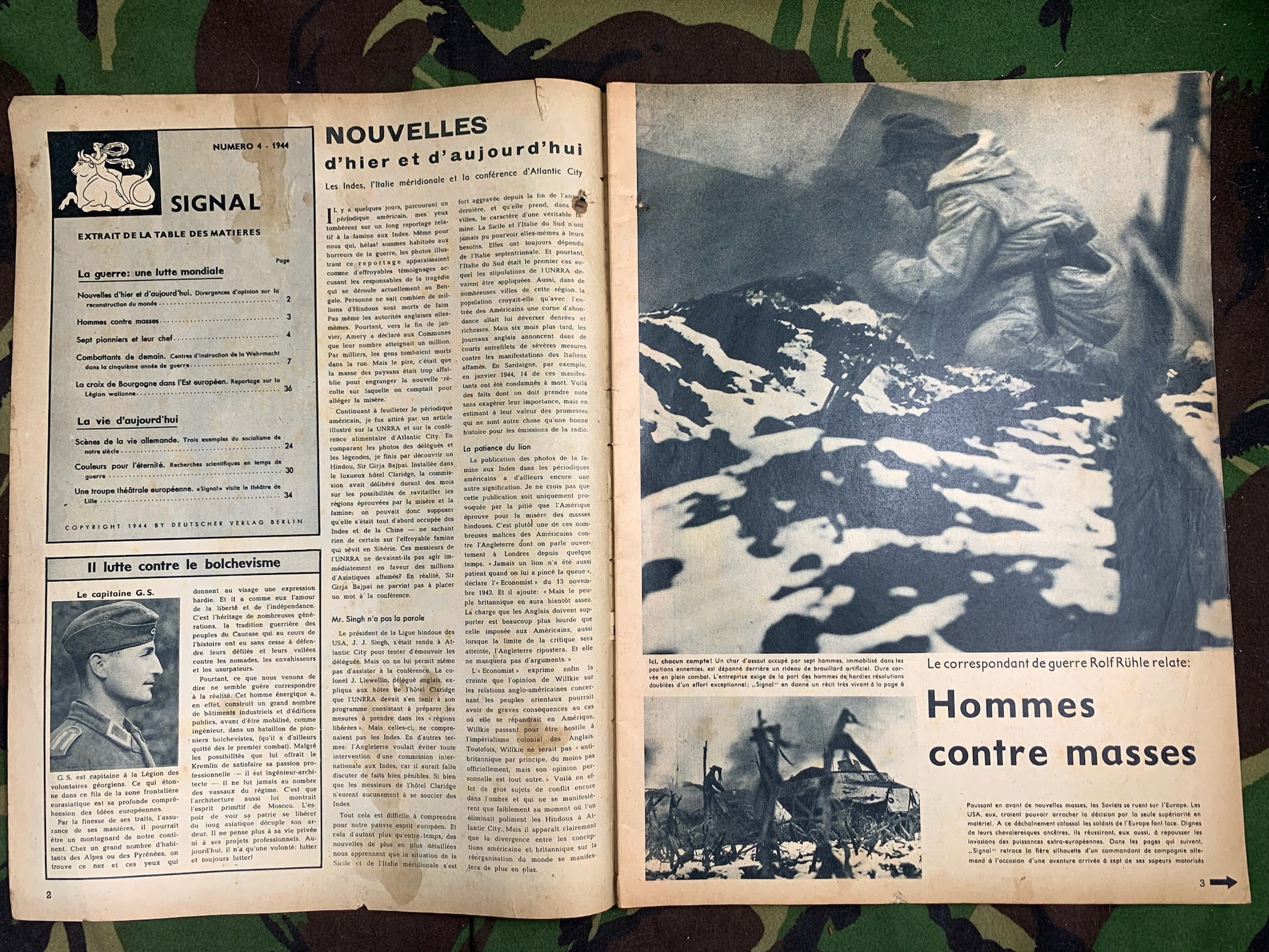 Original WW2 German Signal Magazine - No.4 1944 - The Militaria Shop