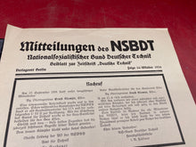 Load image into Gallery viewer, WW2 German NSBDT Leaflet - Possibly Technical Engineering Related. - The Militaria Shop

