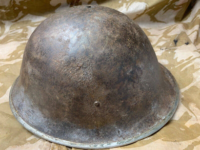 WW2 Mk3 High Rivet Turtle - British / Canadian Army Helmet - Good Original - The Militaria Shop