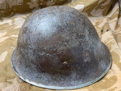 WW2 Mk3 High Rivet Turtle - British / Canadian Army Helmet - Nice Original - The Militaria Shop