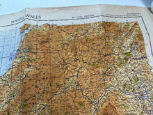 Lade das Bild in den Galerie-Viewer, Original WW2 British Army 1939 Map of England - RAF Bases - South Wales
