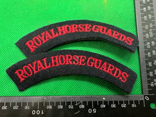 Load image into Gallery viewer, Royal Horse Guards British Army Shoulder Titles Pair - WW2 Onwards Pattern
