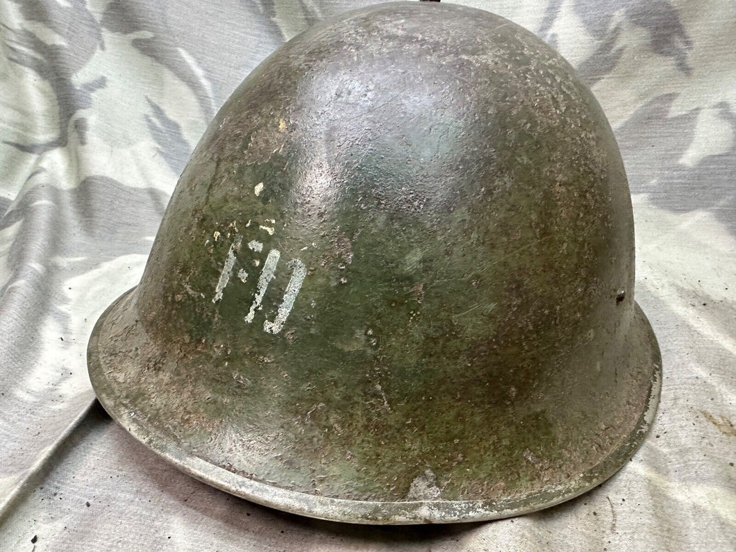 Originaler Mk3 High Rivet Turtle Helm & Futter der kanadischen/britischen Armee aus dem 2. Weltkrieg 