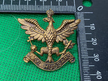 Load image into Gallery viewer, WW1 26th Hussars Regiment Cap Badge
