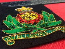 Load image into Gallery viewer, British Army Bullion Embroidered Blazer Badge - Intelligence Corps
