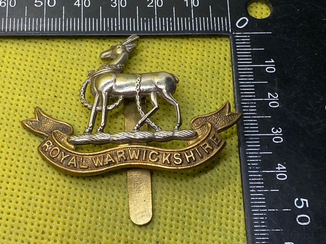 British Army - Royal Warwickshire Regiment Cap badge. Maker Marked