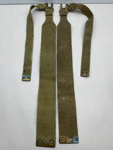 Load image into Gallery viewer, Original WW2 British Army 37 Pattern L Straps Pair - Wartime Dated
