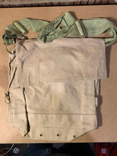 Load image into Gallery viewer, Original WW2 British Army Indian Made Soldiers Gas Mask Bag &amp; Strap - 1943 Dated
