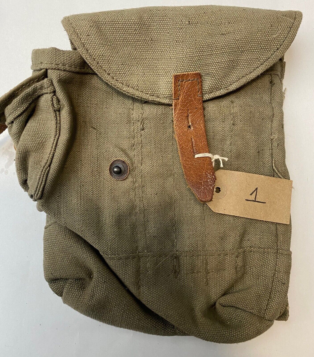 Yugoslavian Army M70 (or similar) canvas & leather pouch in great condition