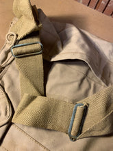 Load image into Gallery viewer, Original WW2 British Army Indian Made Soldiers Gas Mask Bag &amp; Strap - 1942 Dated
