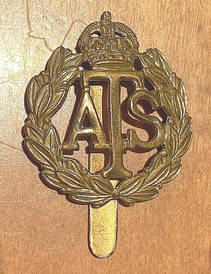 WW2 British Army AUXILLIARY TRANSPORT SERVICE ATS - brass cap badge - - - - B26 - The Militaria Shop