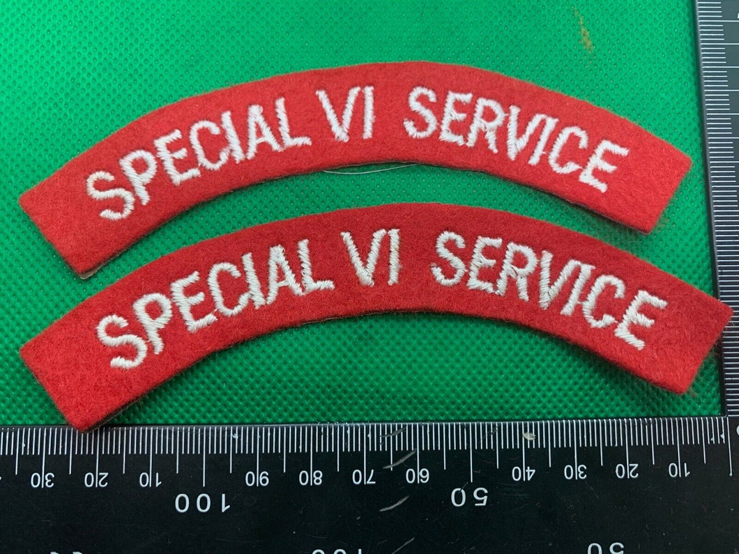 British Army Special VI Service Shoulder Title Pair