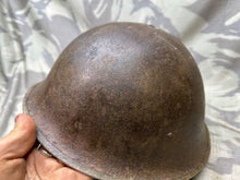 Load image into Gallery viewer, Original WW2 Canadian / British Army Mk3 High Rivet Turtle Helmet
