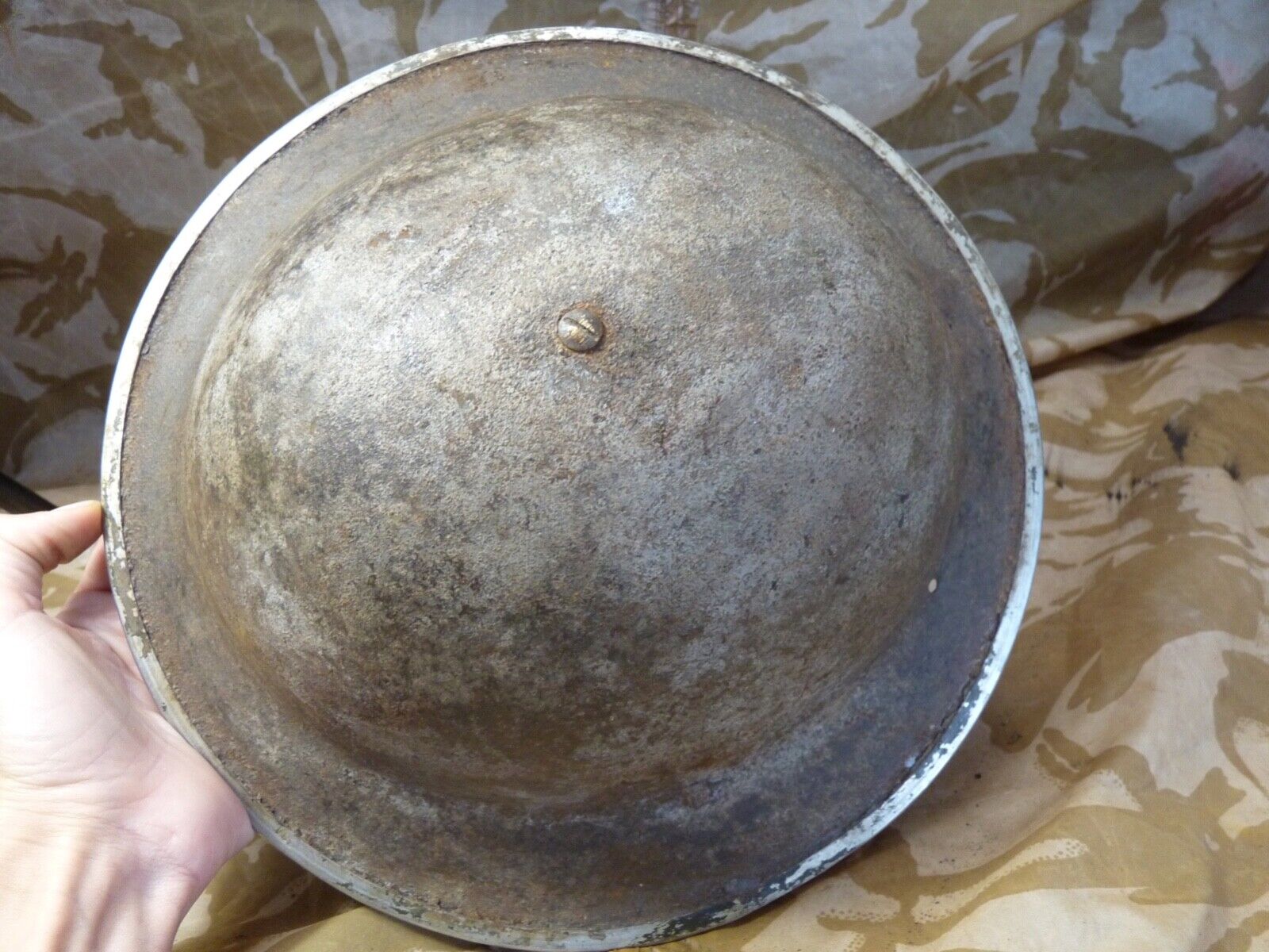 Original WW2 British Style South African Mk2 Army Combat Helmet - The Militaria Shop