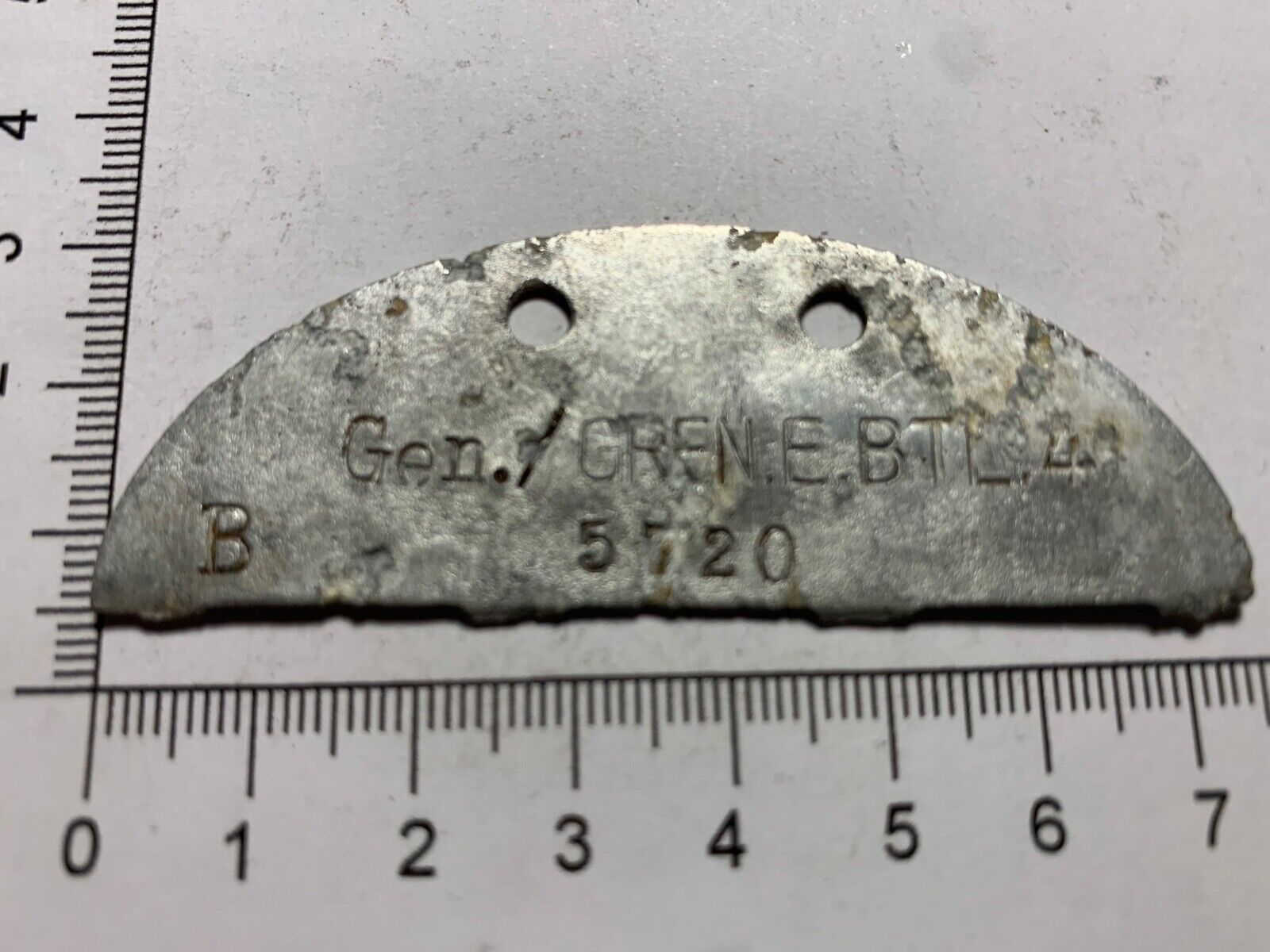 Original WW2 German Army Dog Tag - Marked - Gen./GREN. E. BTL. 4 – The ...