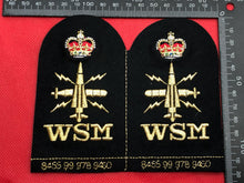 Load image into Gallery viewer, Pair of Genuine British Royal Navy Bullion Badge - WSM CPO
