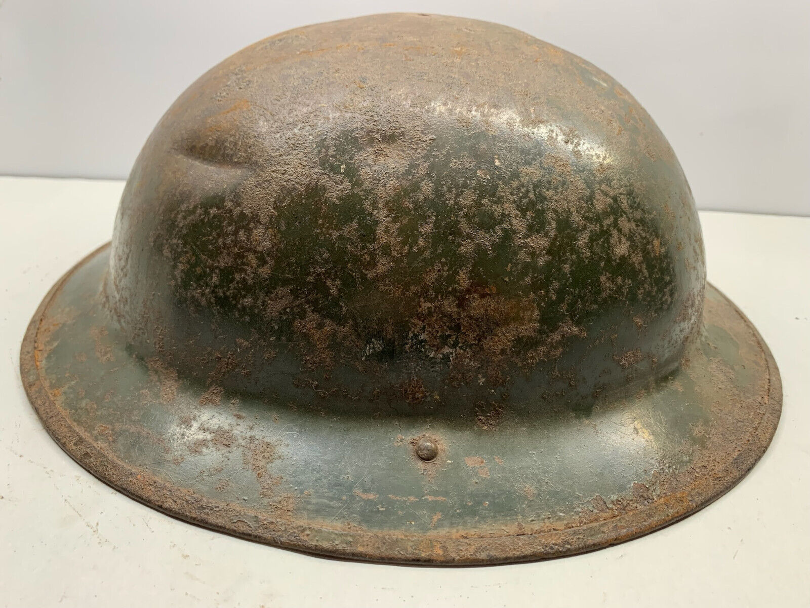 Original British Army Mk1 Brodie Helmet WW1 WW2 Combat Sevice