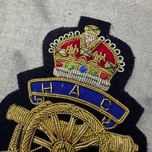 Load image into Gallery viewer, British Army Bullion Embroidered Blazer Badge - H.A.C Honourable Royal Artillery
