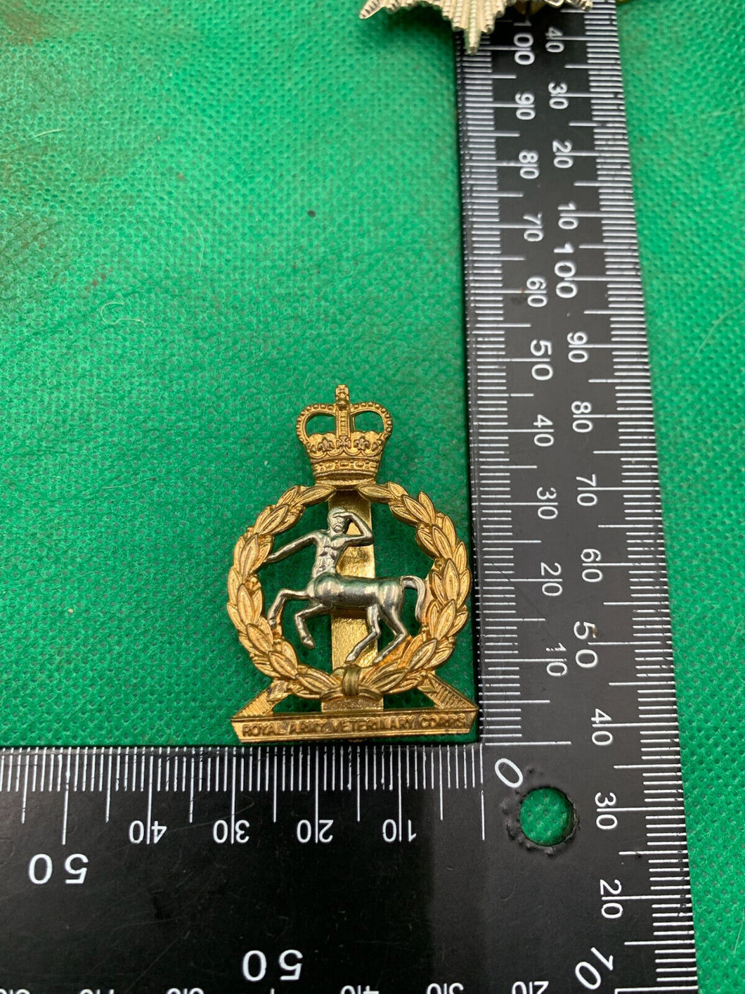 Royal Army Vetenary Corps British Army Genuine Cap Badge Queen's Crown